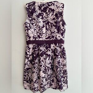 Brooks Brothers Sleeveless Dress Knee Length Floral Print Side Pockets Party
